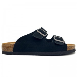 Mens Classic Two buckle Leather Corked Sandals