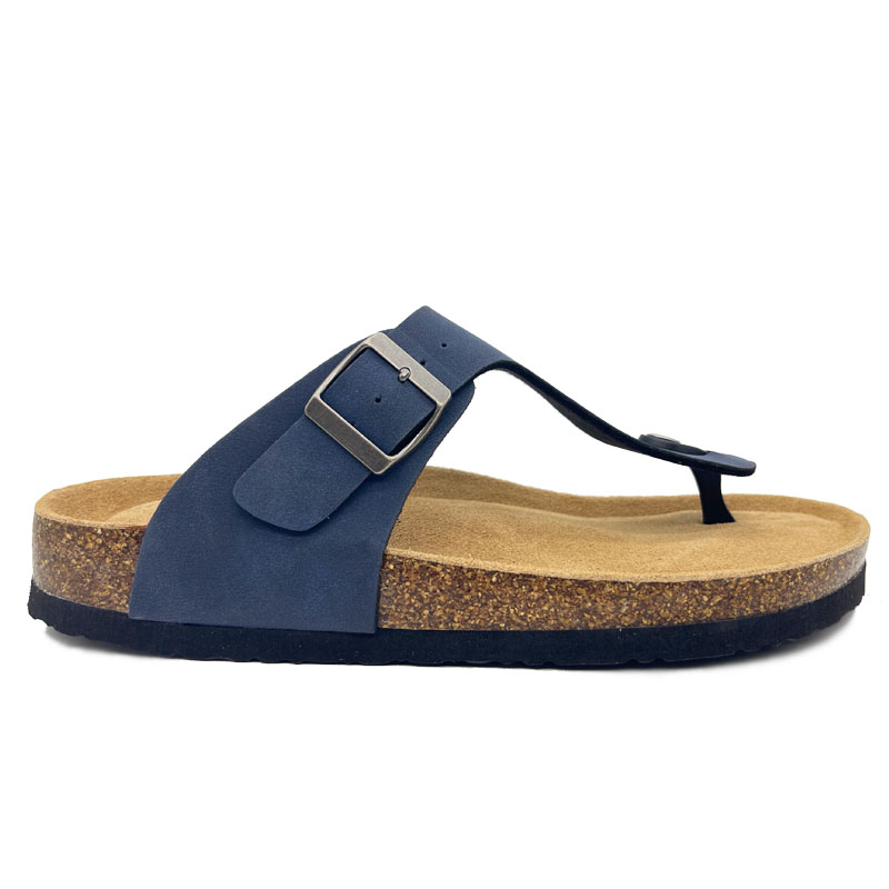 Mens Classic Leather Sock Thong Bio Slippers