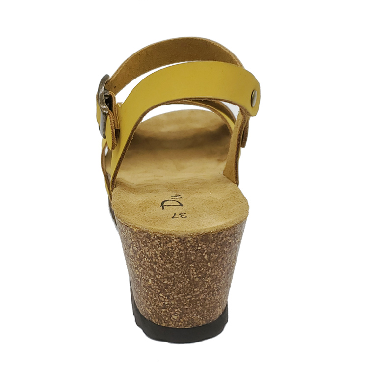 cork sandals with ankle strap