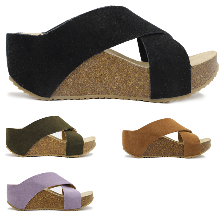 cowsuede woman sandal