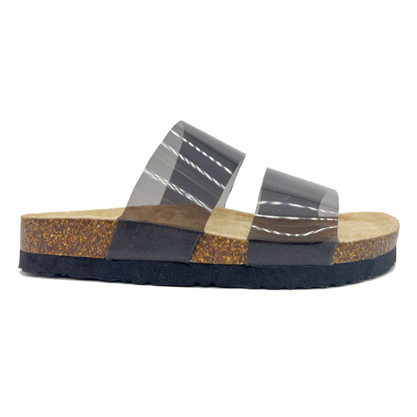 Kids Two Strap Jelly Cork Footbed Sandals
