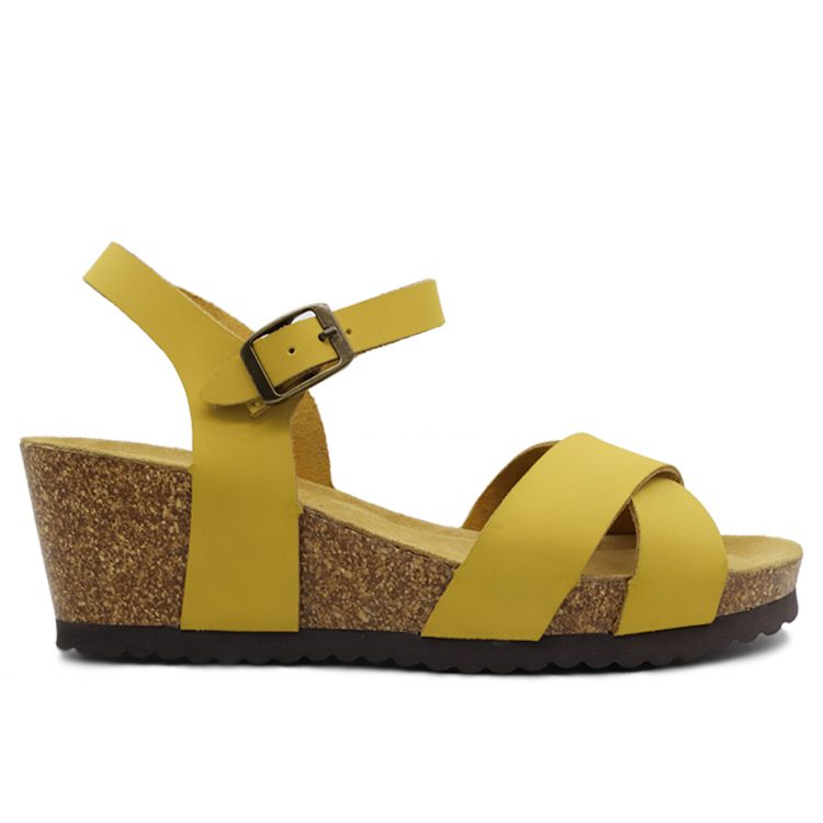 low cork wedge sandals
